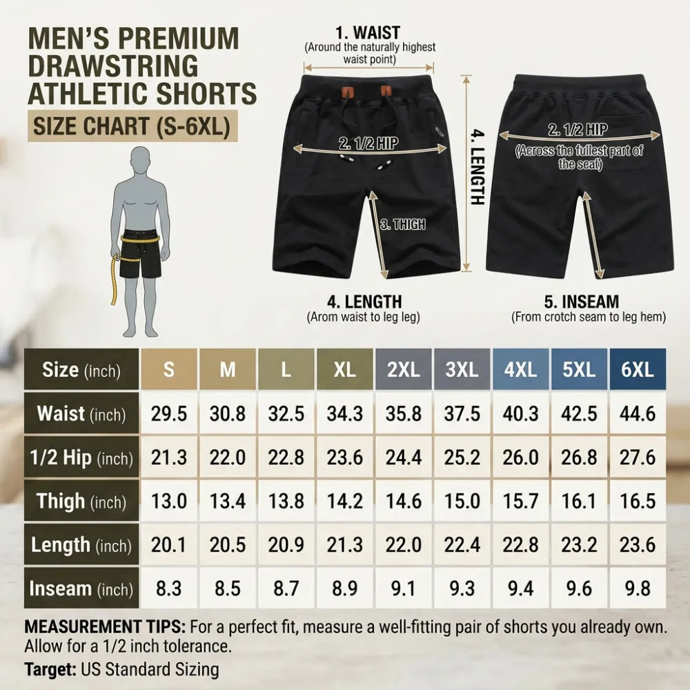 🔥Last Chance to Save ! Men's Pajama Shorts, Cotton Casual Shorts with Zipper Pockets