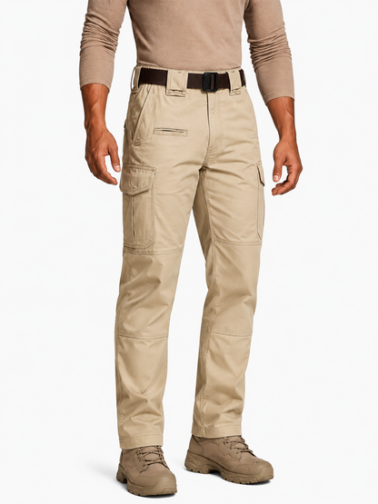 Men's Flex Stretch Tactical Pants, Water Resistant Ripstop Cargo Pants