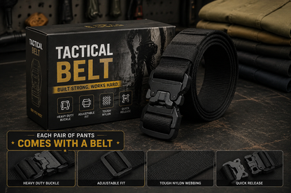 Men's Flex Stretch Tactical Pants, Water Resistant Ripstop Cargo Pants