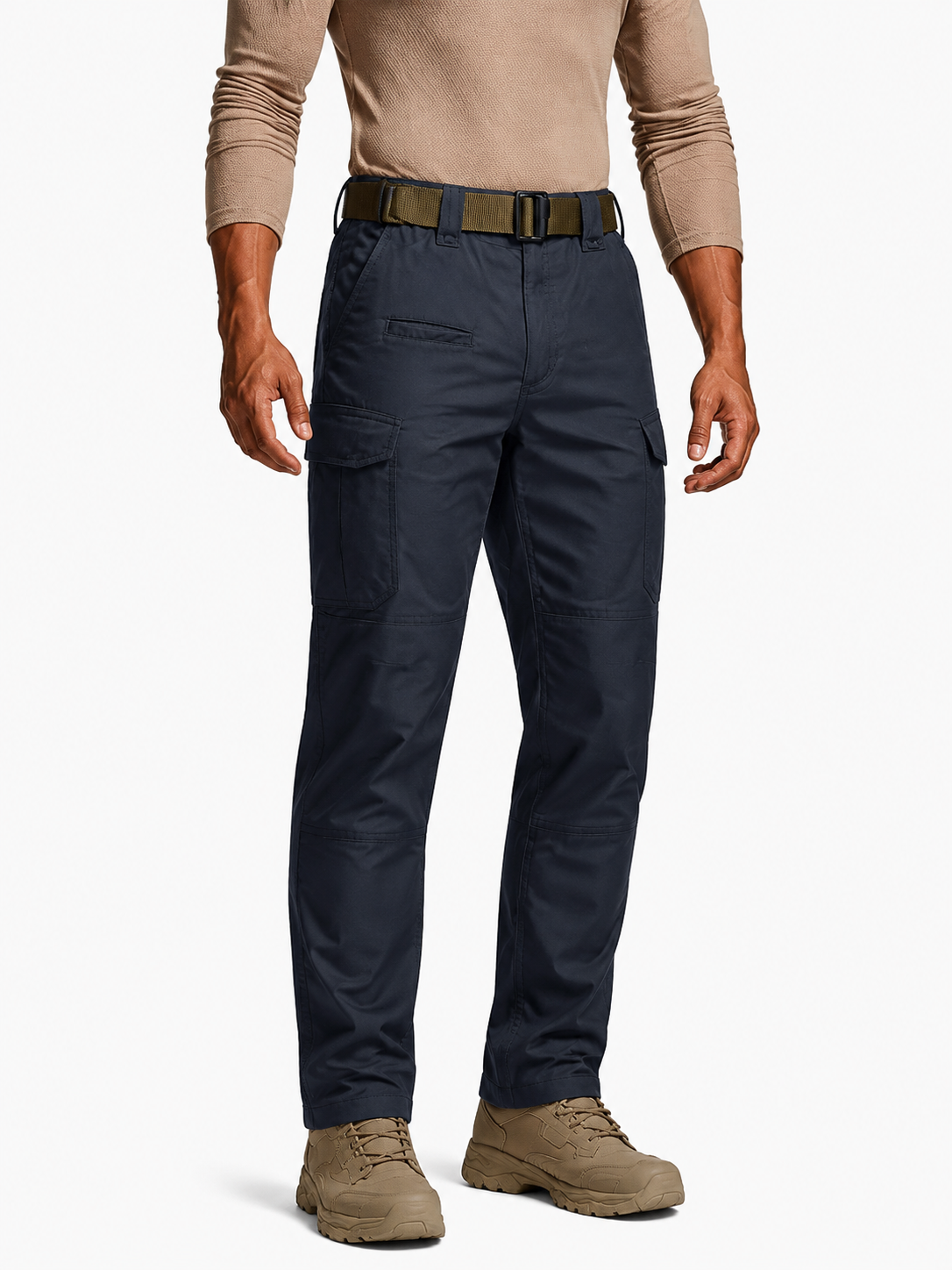Men's Flex Stretch Tactical Pants, Water Resistant Ripstop Cargo Pants