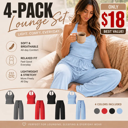 Women's 2-Piece Athleisure Outfits - Polyester-Silk Fitted Summervibe Sweatsuit