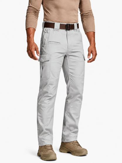 Men's Flex Stretch Tactical Pants, Water Resistant Ripstop Cargo Pants