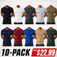 10-Pack (Black + White + Charcoal Gray + Light Gray + Olive Green + Navy Blue + Burgundy + Royal Blue + Khaki + Dark Green)