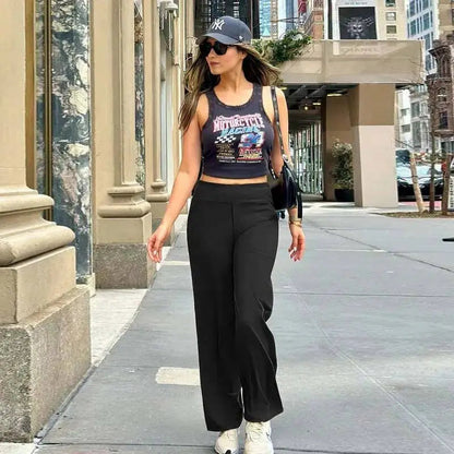 💘Women's High-Waist Wide Leg Pants – Business Casual Yoga Dress Pants with Pockets