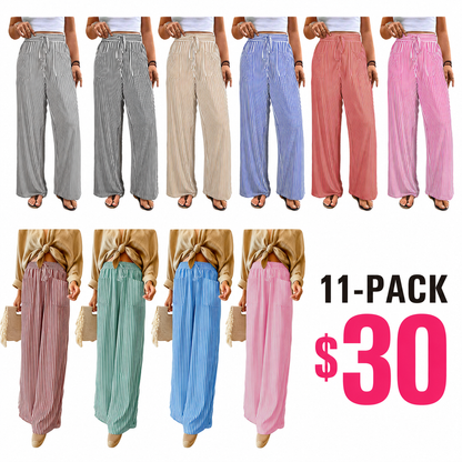 Womens Plus Size Wide Leg Pants with Pockets