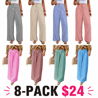 Womens Plus Size Wide Leg Pants with Pockets