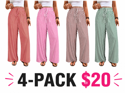 Womens Plus Size Wide Leg Pants with Pockets