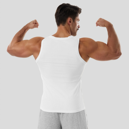 Men's Wide Strap Ribbed Tank Top
