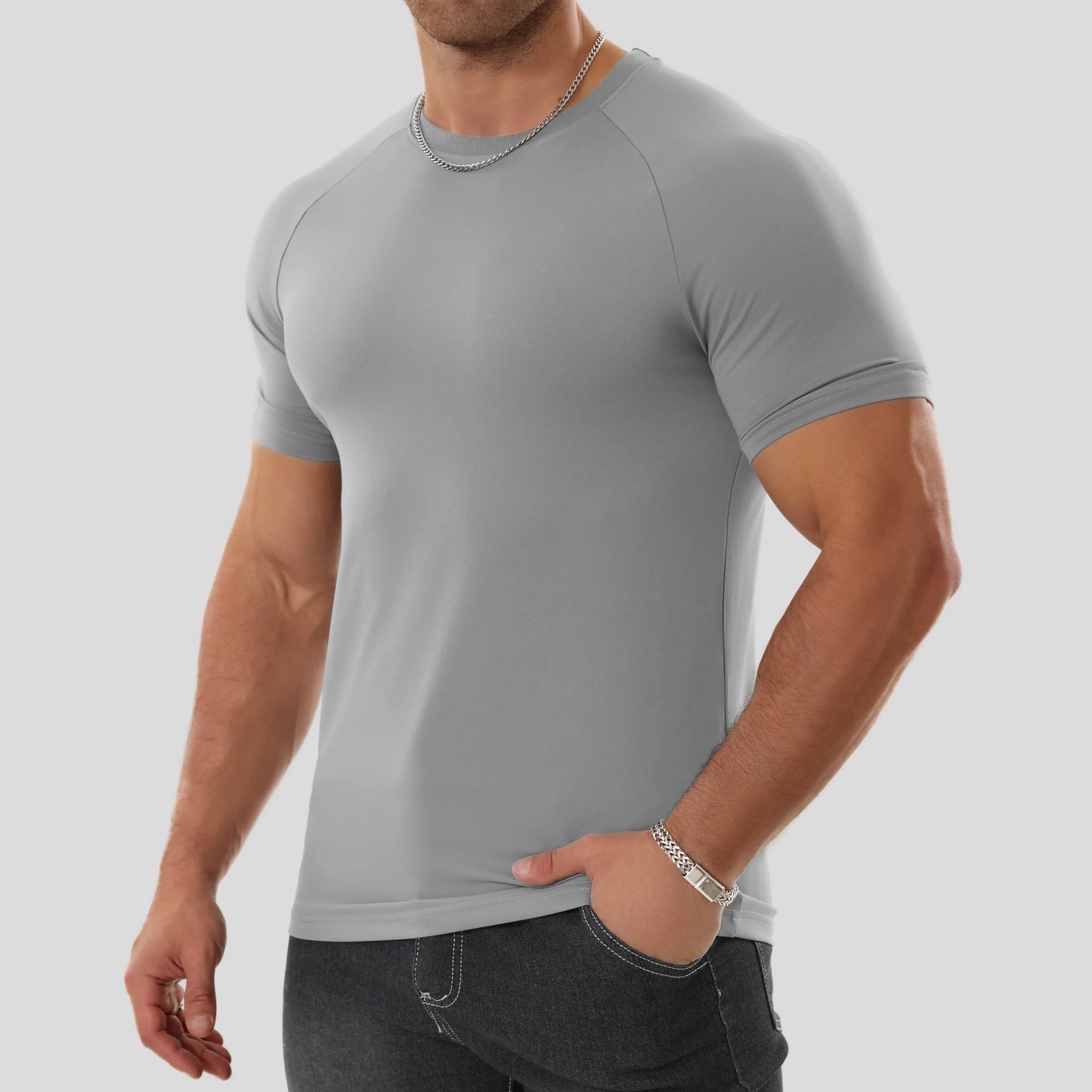Men's Raglan Sleeve Tee, Athletic Tapered Fit