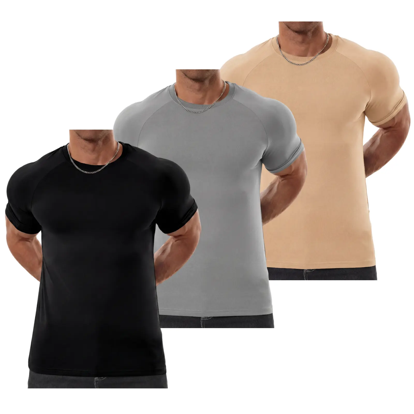 Men's Raglan Sleeve Tee, Athletic Tapered Fit