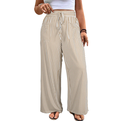 Womens Plus Size Wide Leg Pants with Pockets