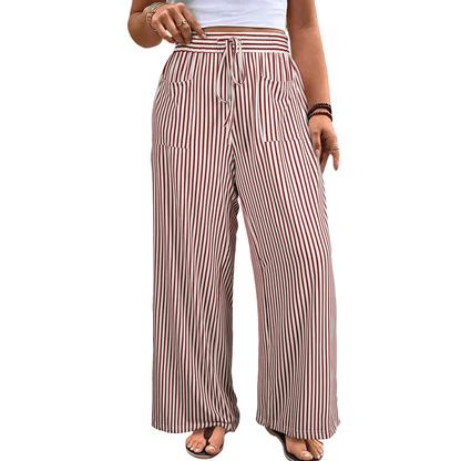 Womens Plus Size Wide Leg Pants with Pockets