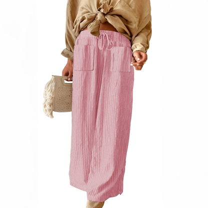 Womens Plus Size Wide Leg Pants with Pockets