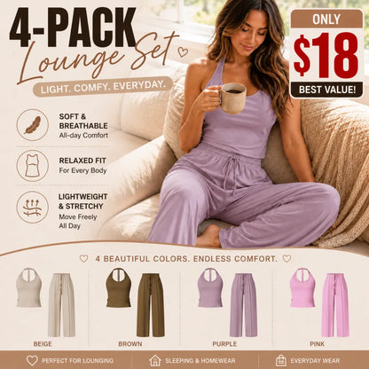 Women's 2-Piece Athleisure Outfits - Polyester-Silk Fitted Summervibe Sweatsuit