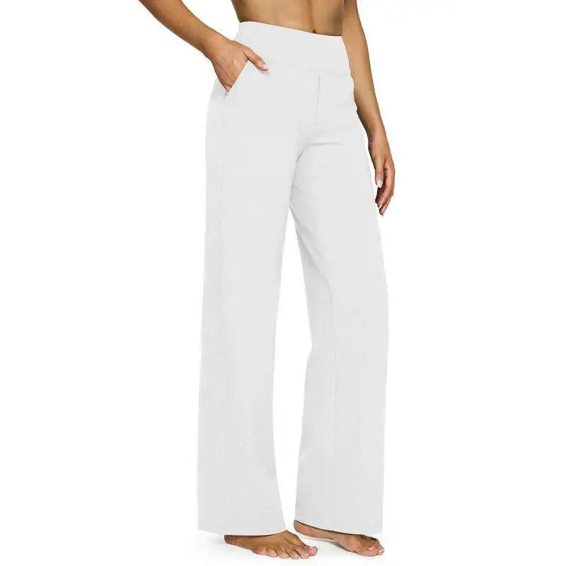 💘Women's High-Waist Wide Leg Pants – Business Casual Yoga Dress Pants with Pockets