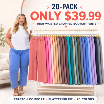 🔥 Limited-Time Sale ✨ Women's High Waist Cropped Bootcut Jeans | Acid Wash Stretch Denim Pants | Frayed Hem Casual Flare Trousers 👖